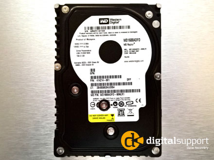 Dataredning fra WD1600ADFD RAPTOR HDD