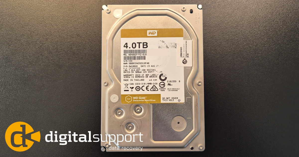 wd gold enterprice harddisk reparation dataredning